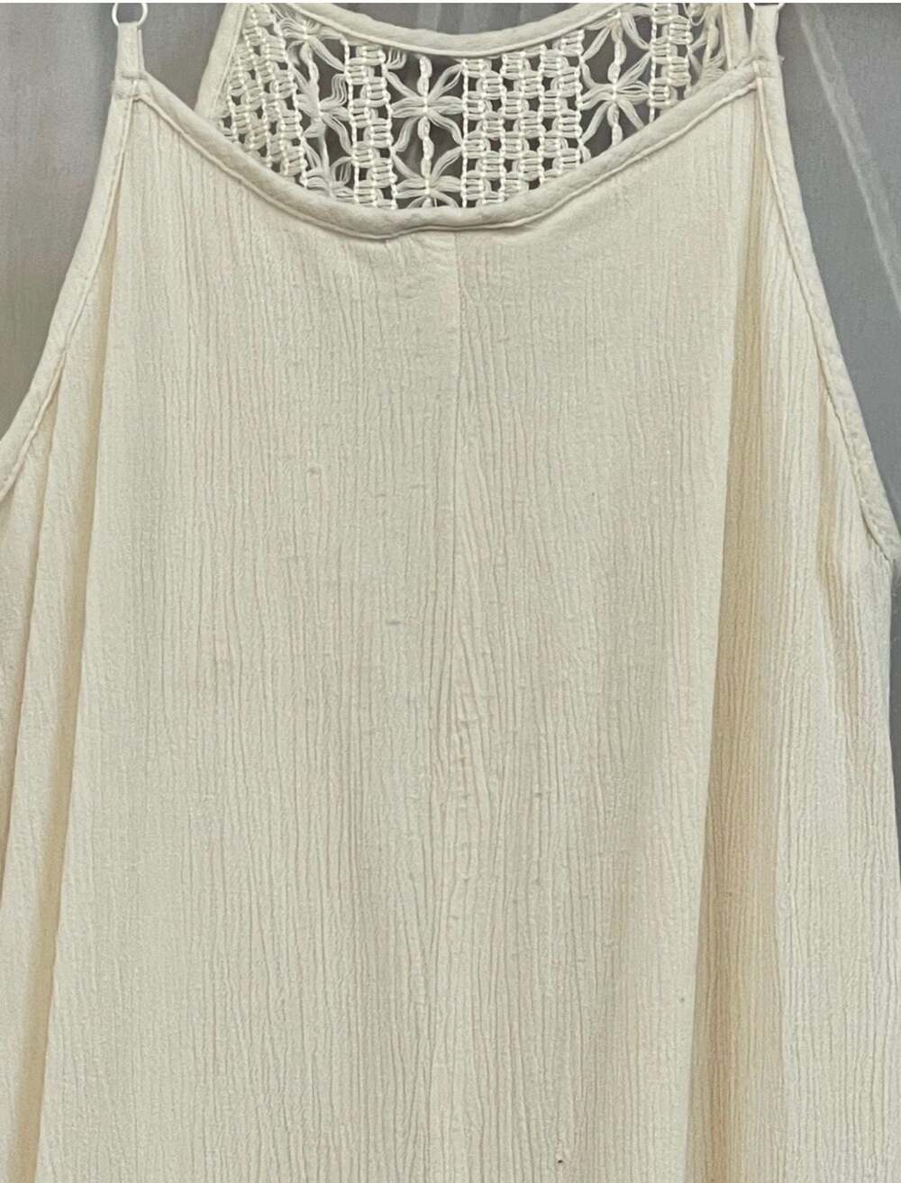 Mossimo Supply Co. Cream Crochet Halter Maxi Dress - Picture 12 of 15